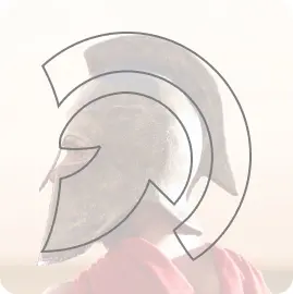 Spartan helmet illustration with overlay design