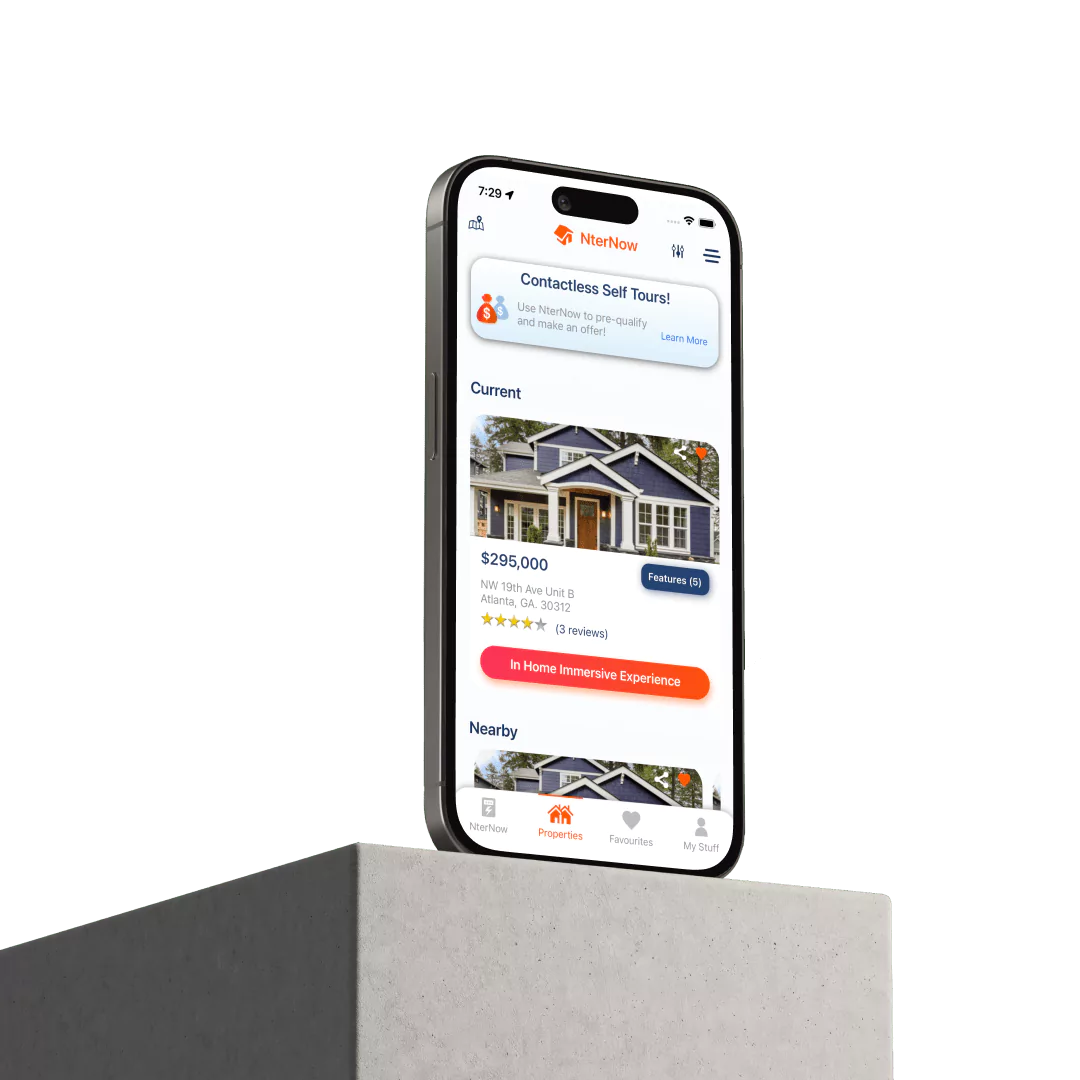 Mobile application development for NterNow's instant property touring solution by EvinceDev