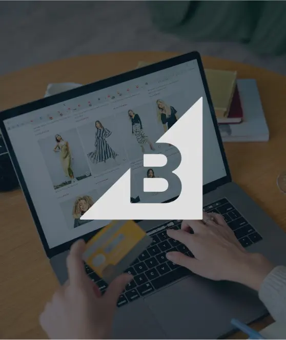 Online shopping on a laptop with a credit card