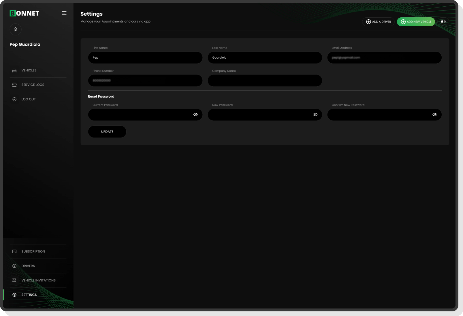 charging session status with real-time progress updates
