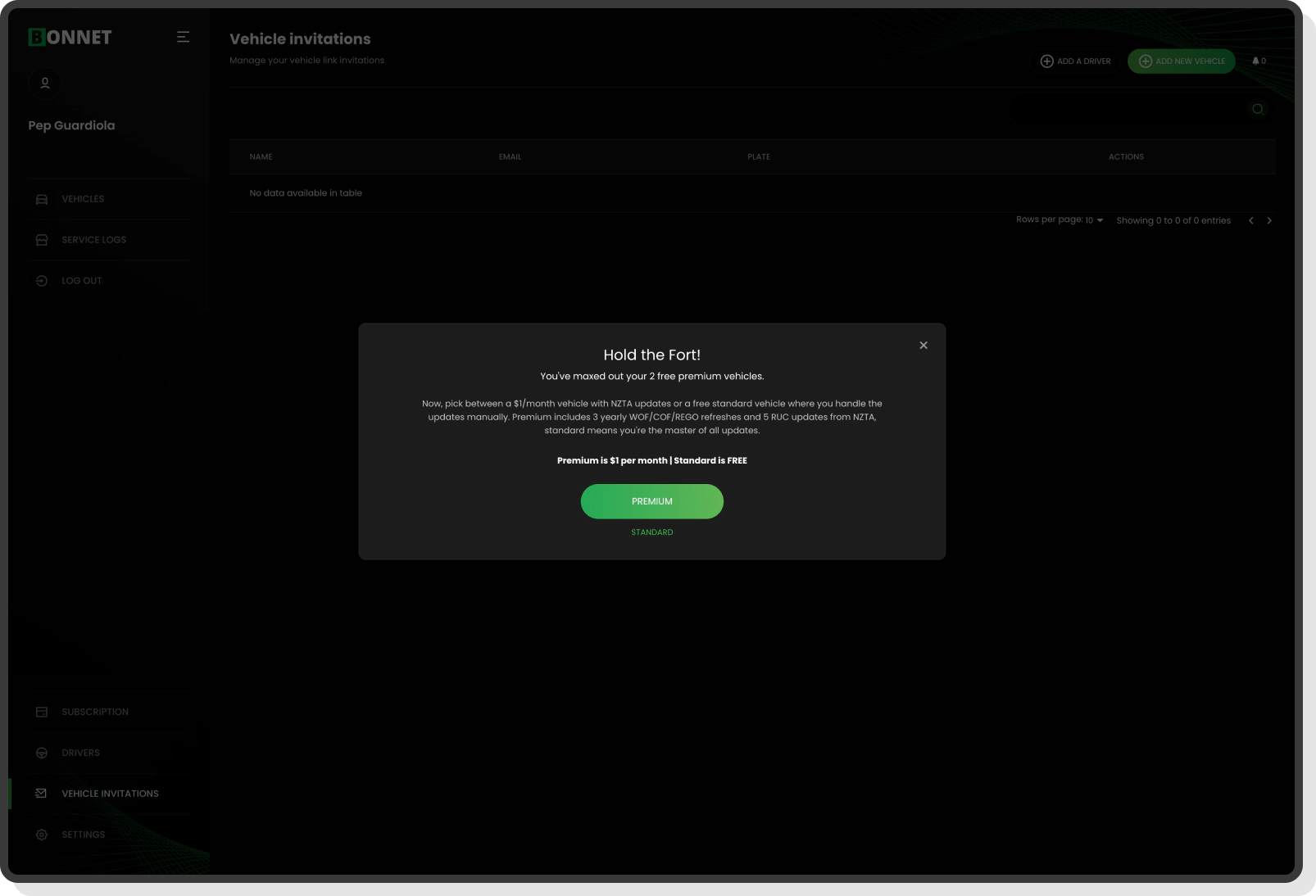 Bonnet mobile application charger location view with direction assistance