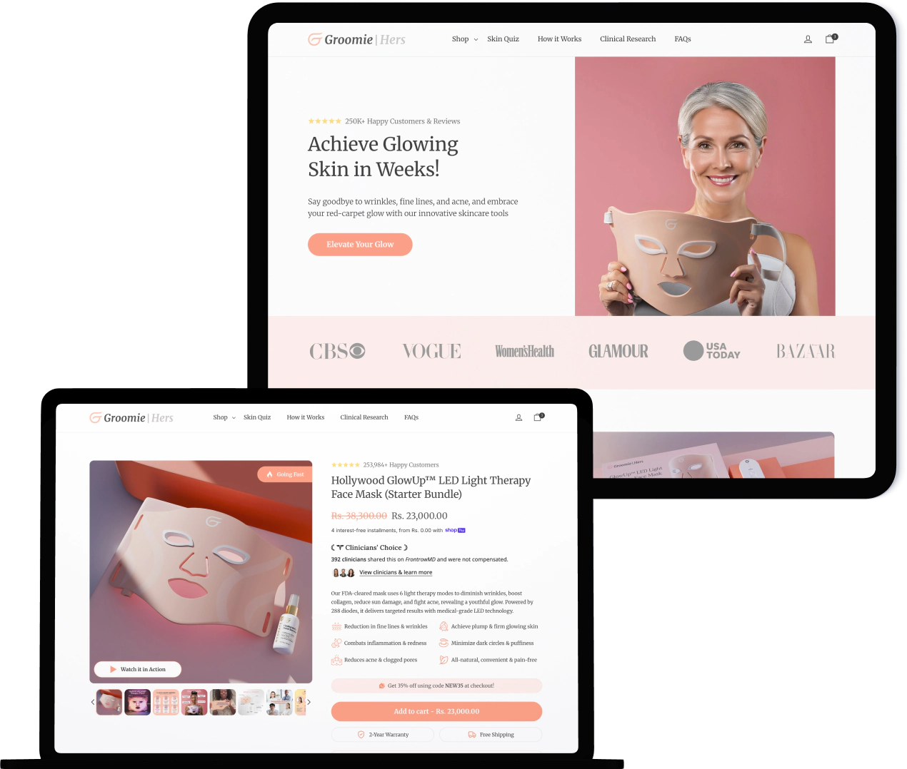 Groomie Hers Skincare Ecommerce Project by EvinceDev