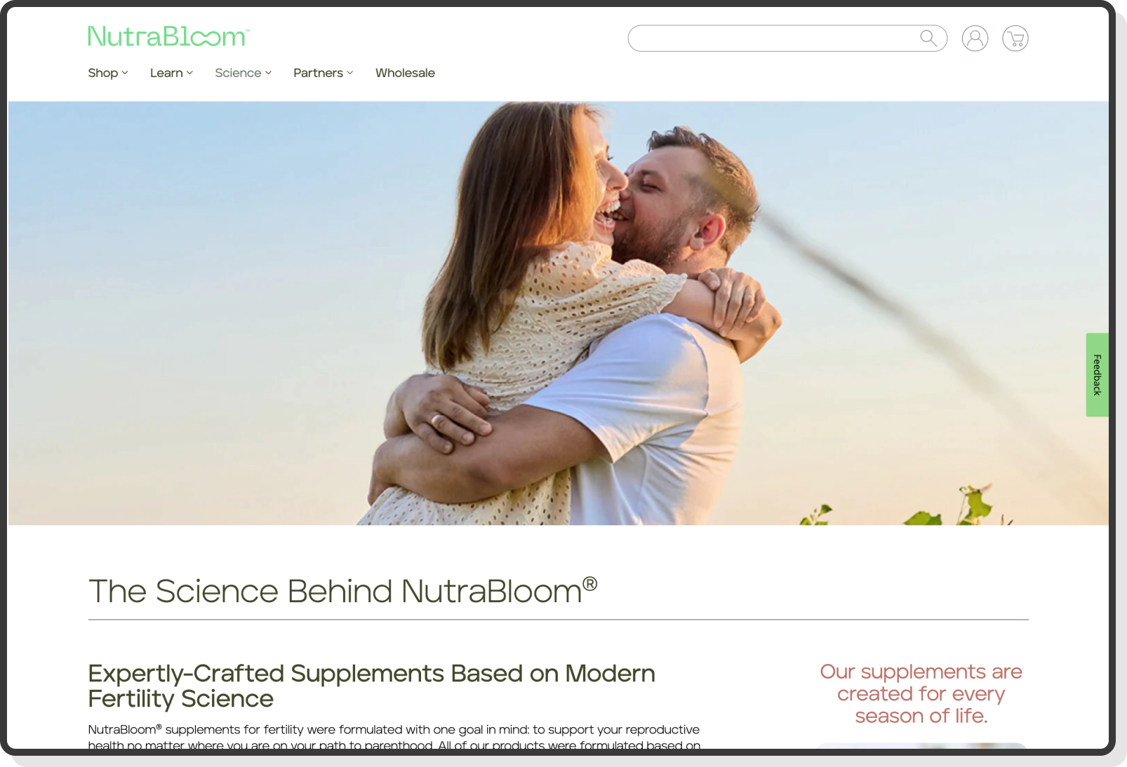 nutrabloom fertility kits with validated ingredient blends