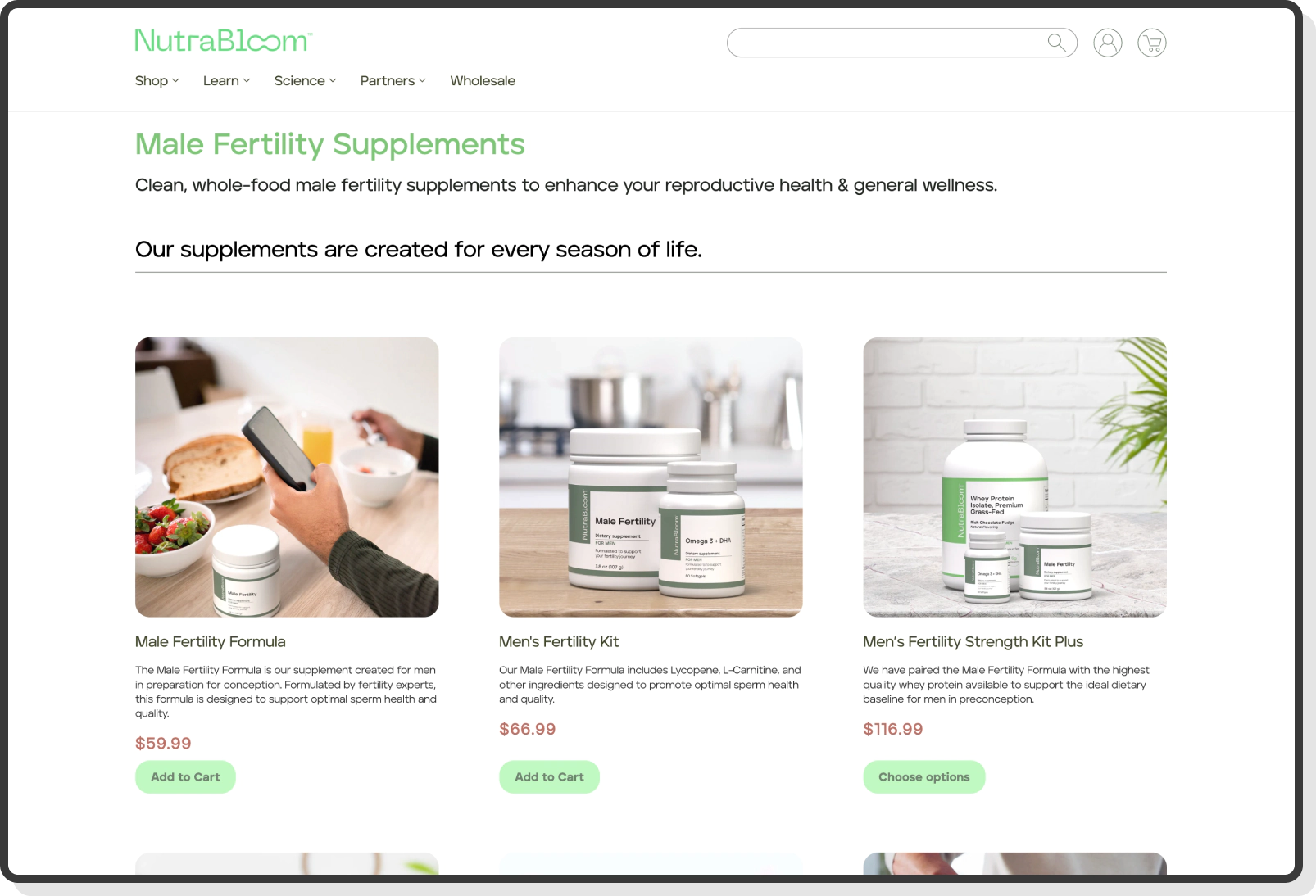 nutrabloom male fertility supplements