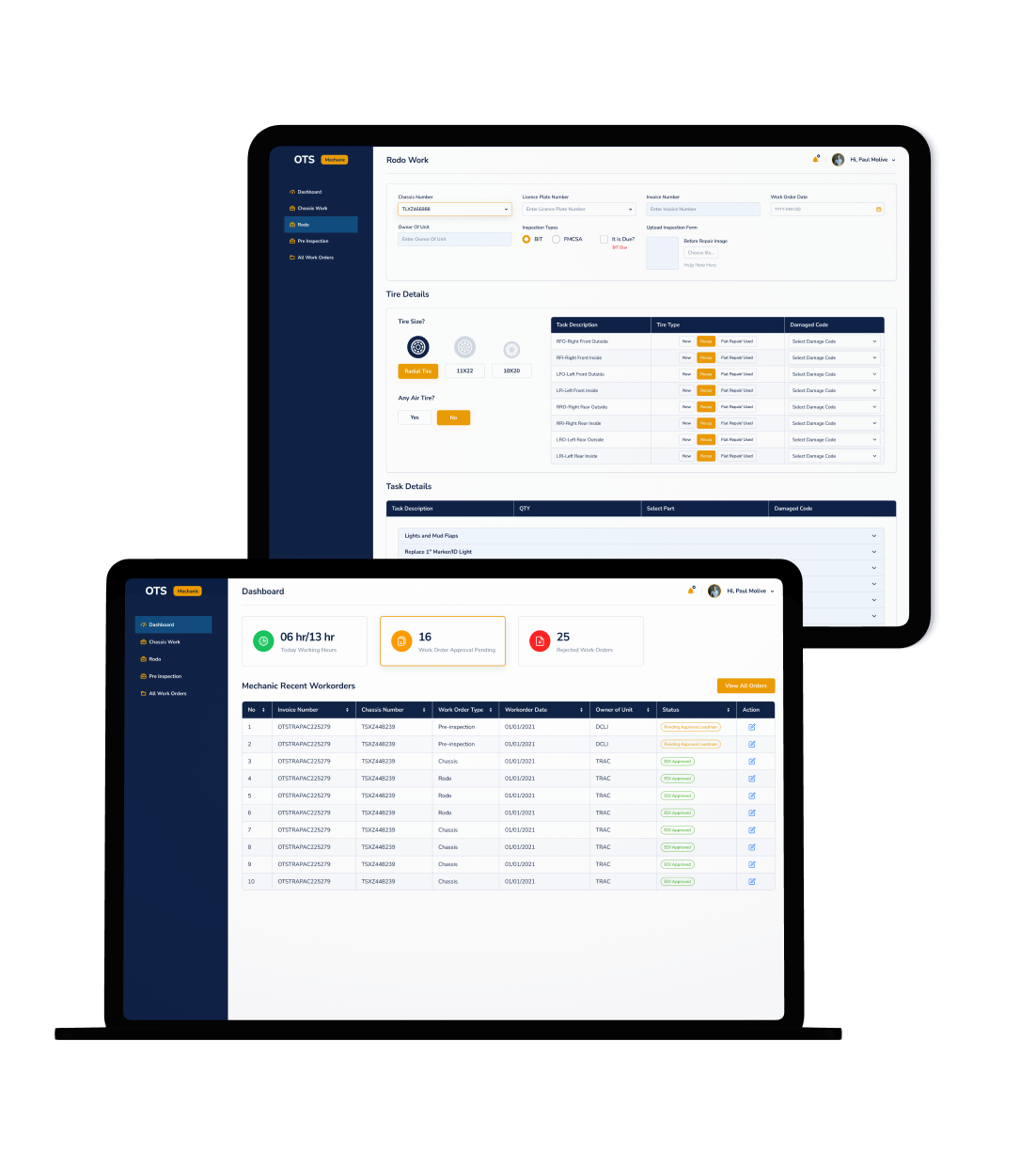 OTS Radio & Maintenance Dashboard