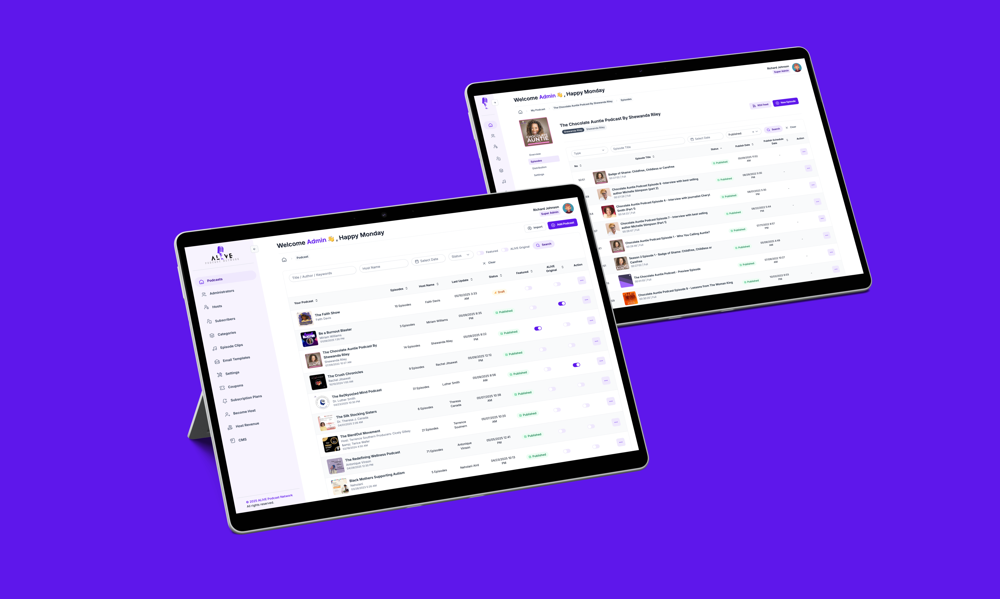 Visual style banner illustrating AI Alive podcast branding