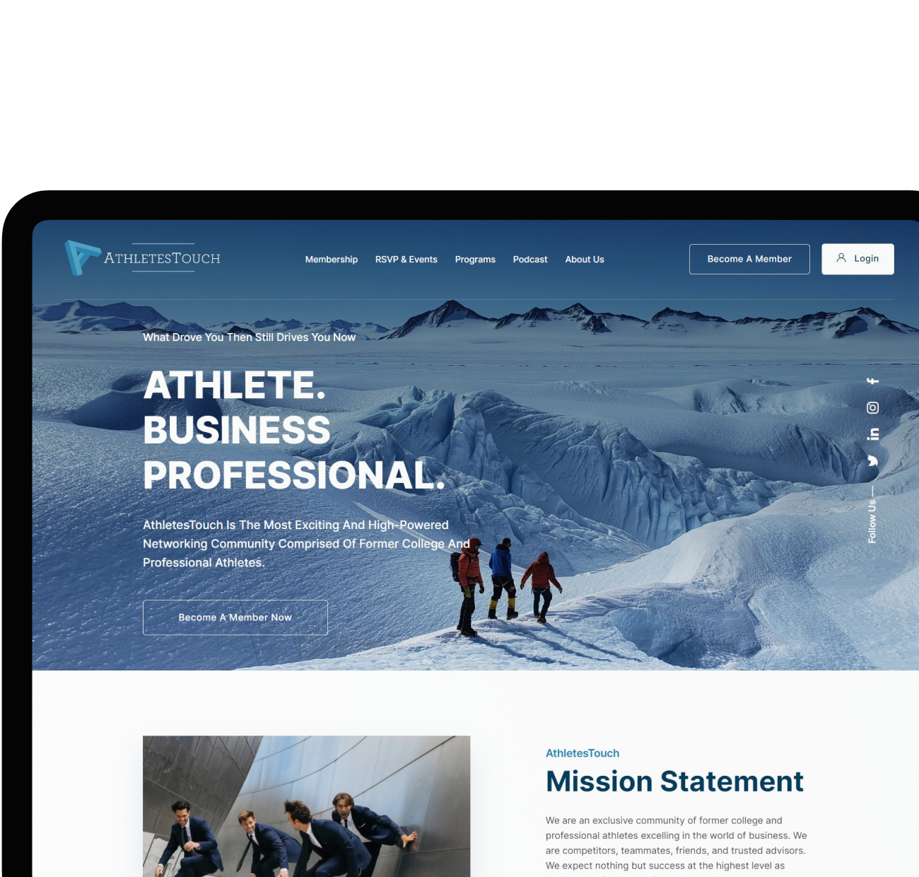 athletestouch web app development by evince dev