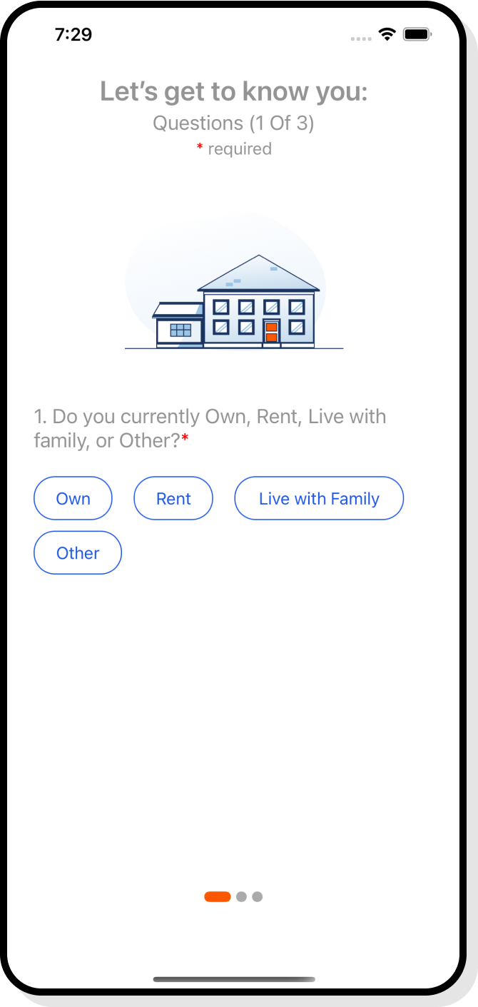Chat screen for users to communicate with real estate agents