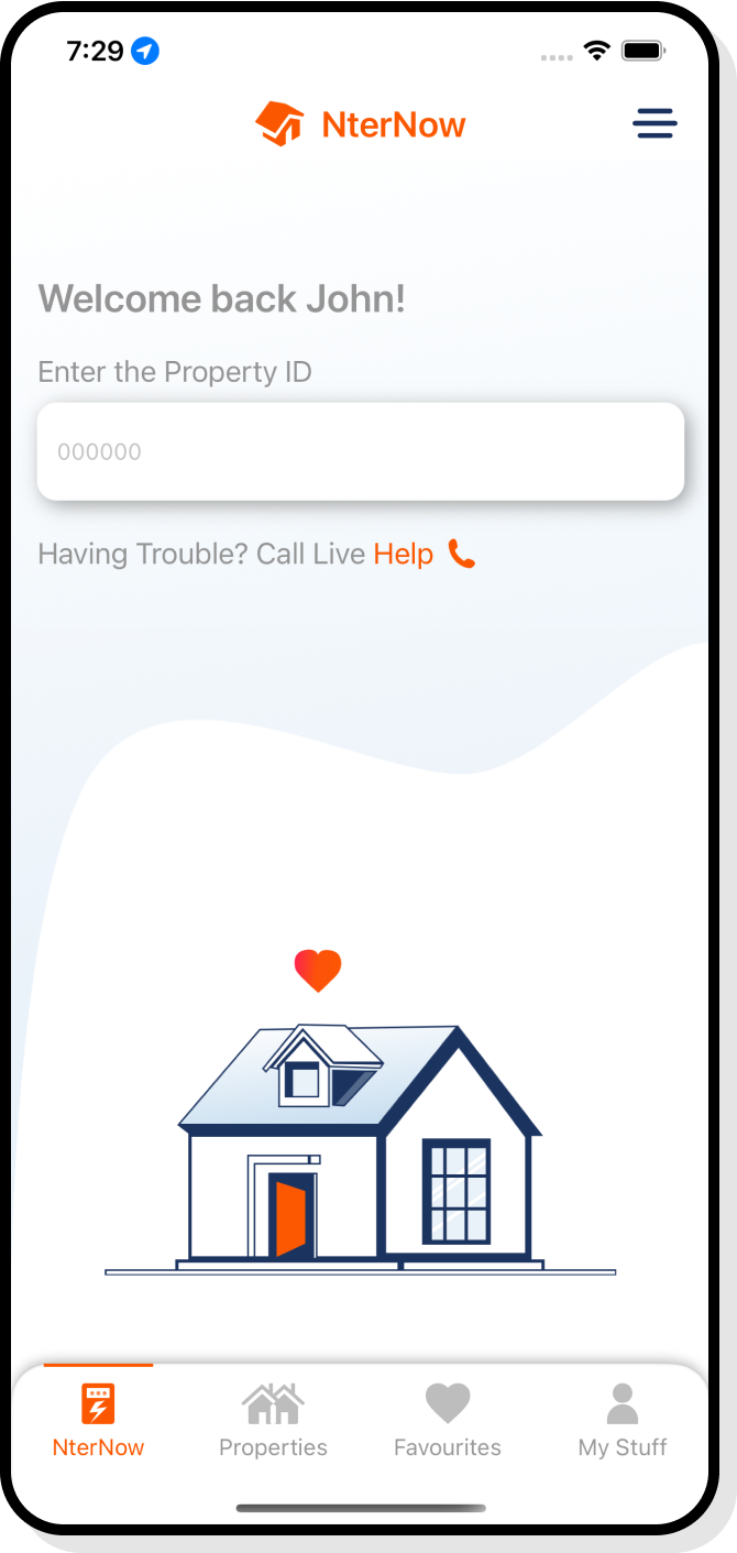 Mobile interface of property detail page with quick actions