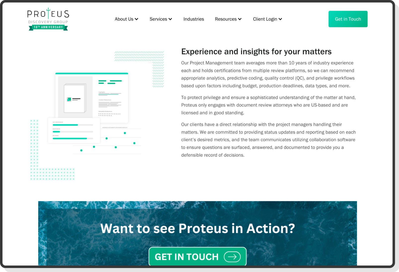 Workflow screen displaying document review process and status
