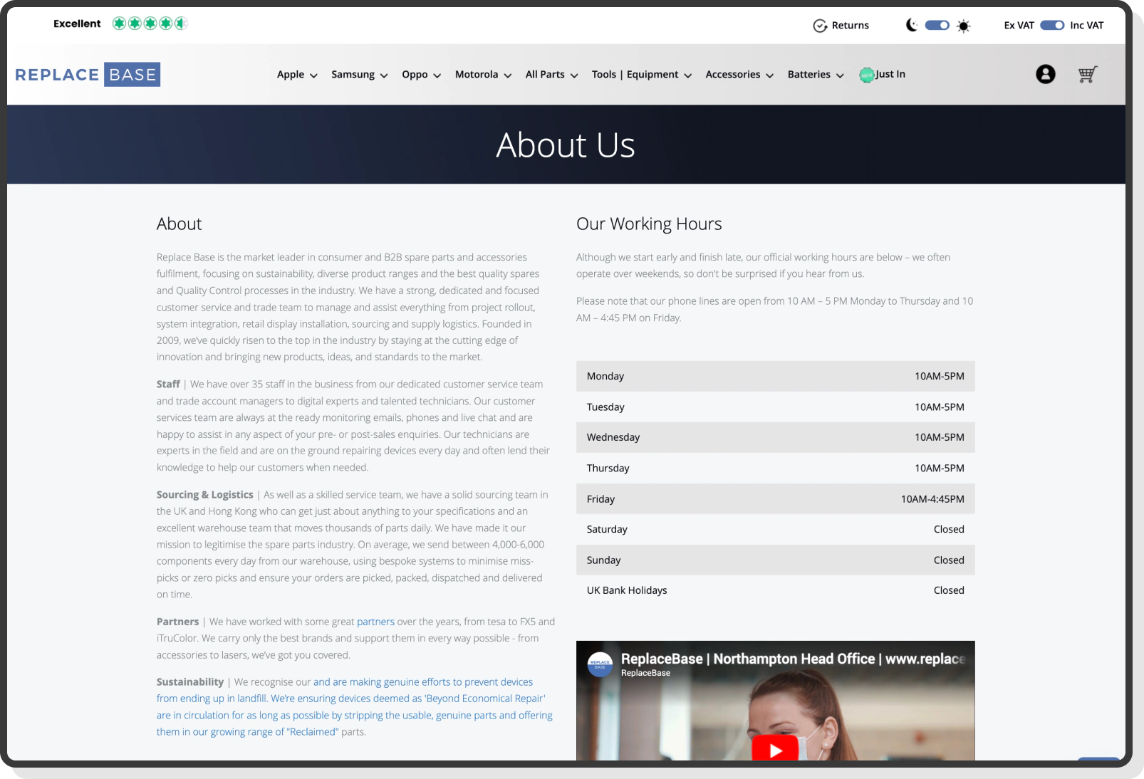 Homepage featuring top brands, product highlights, and promotional offers