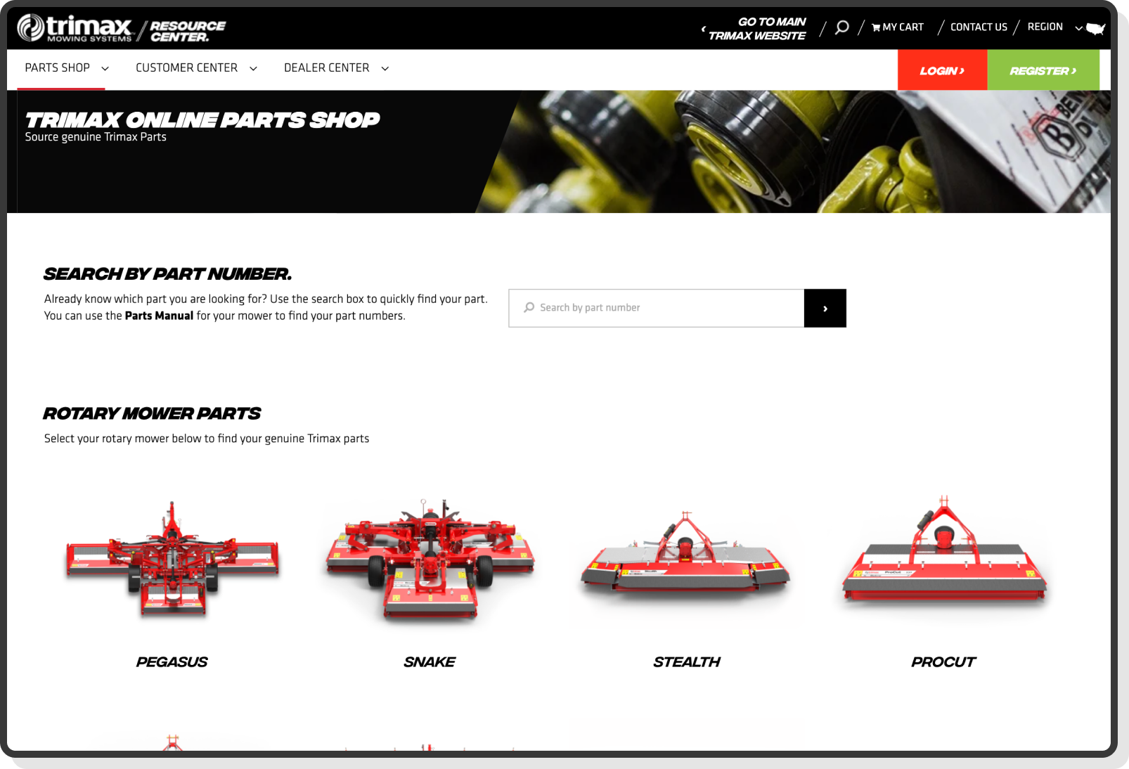 Product detail page on desktop with specifications and feature highlights