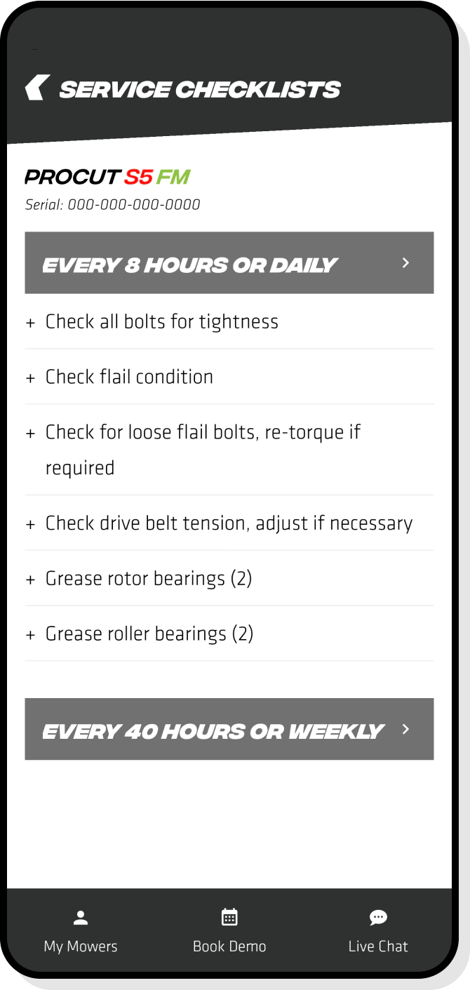 Expandable FAQ section with common customer queries