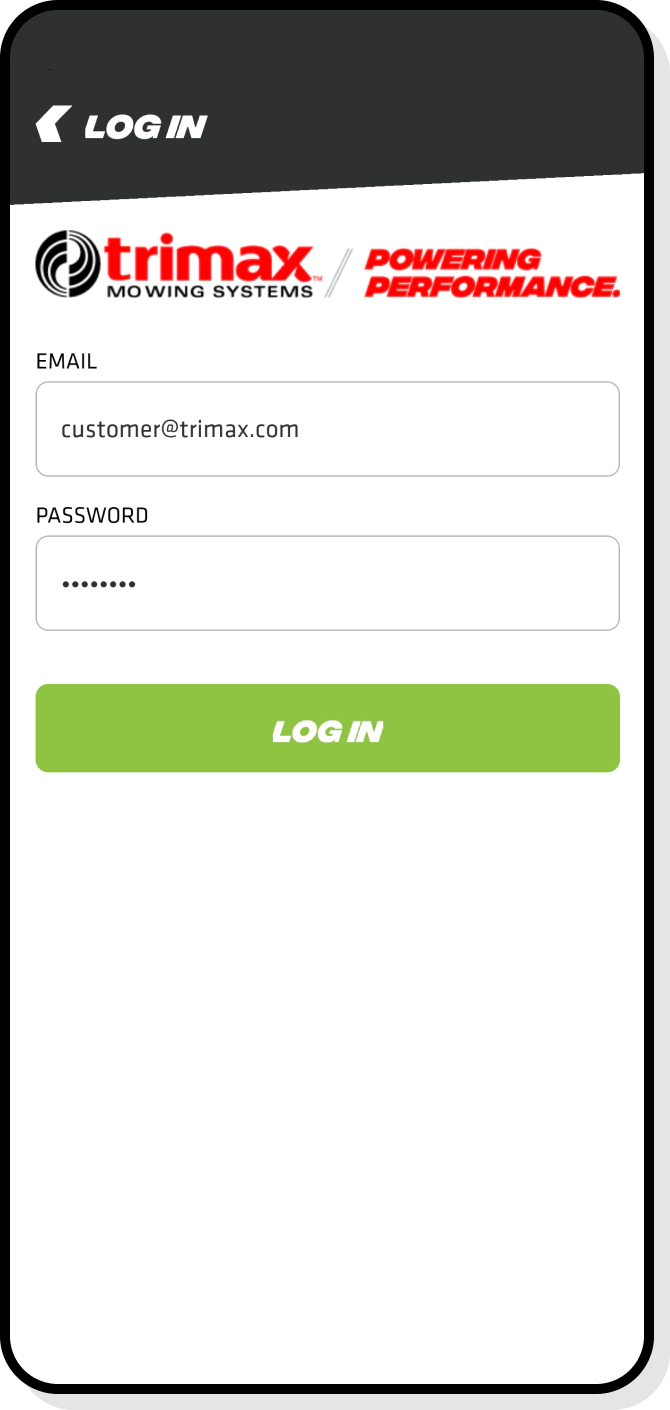 Detailed product page with mower specs, images, and overview